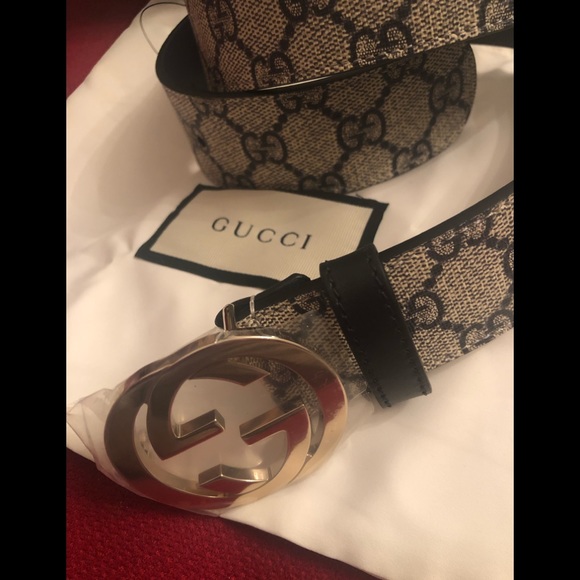 Gucci navy monogram belt NWT unisex - Picture 2 of 7